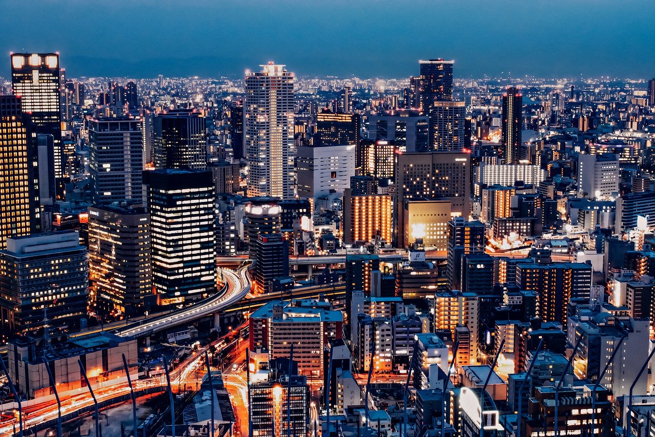 city, buildings, night, erkan kilimci